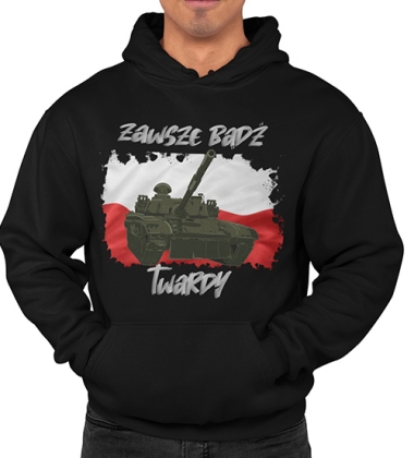 BLUZA Z KAPTUREM PATRIOTYCZNI  TWARDY